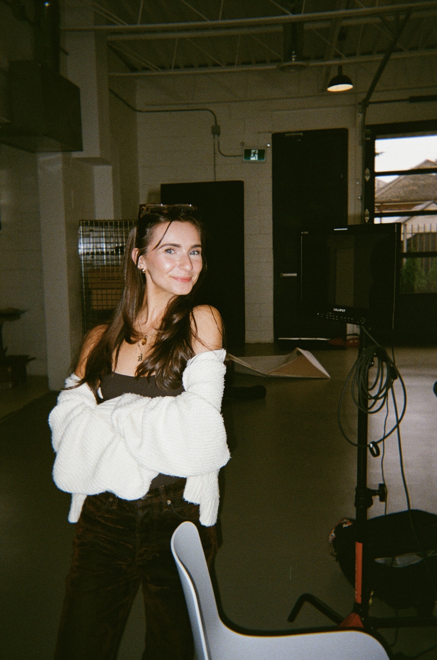 Katya Katsnelson on set
